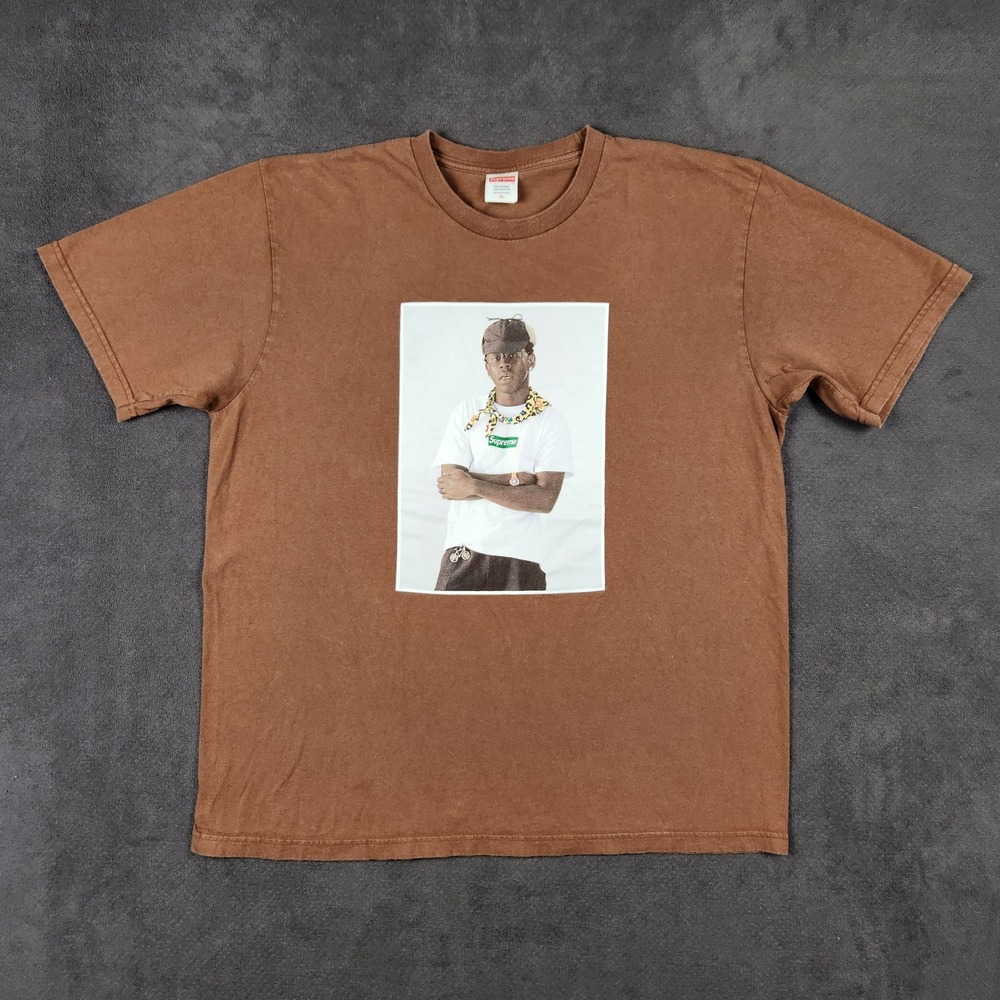 Supreme Tyler The Creator Photo Tee Mens XL Brown Graphic Shirt FW24